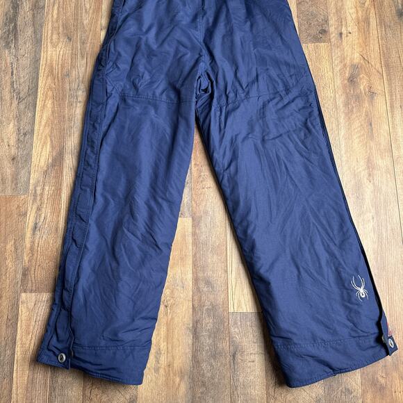 Vintage Spyder Snow Pants Bib Girls Size 20 Blue Skiing Winter Windbreaker‎ 3763 - Picture 12 of 16